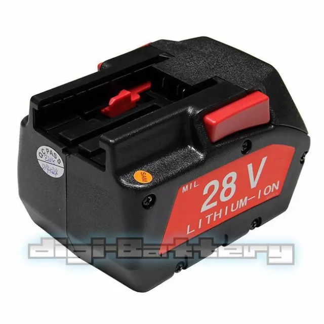 MaximalPower Battery For MILWAUKEE 28V M28 V28 48-11-2830 2000 mAh w/ LED Gauge 3
