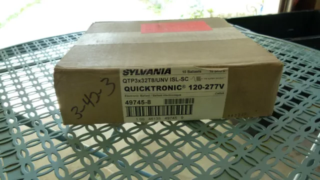 Box of 10 Sylvania Quicktronic QTP3x32T8/UNV ISL-SC Electronic Ballast 120-277V