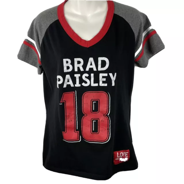 Brad Paisley 2018 Concert T Shirt Junior's (XL) Black Cotton Blend Country Music