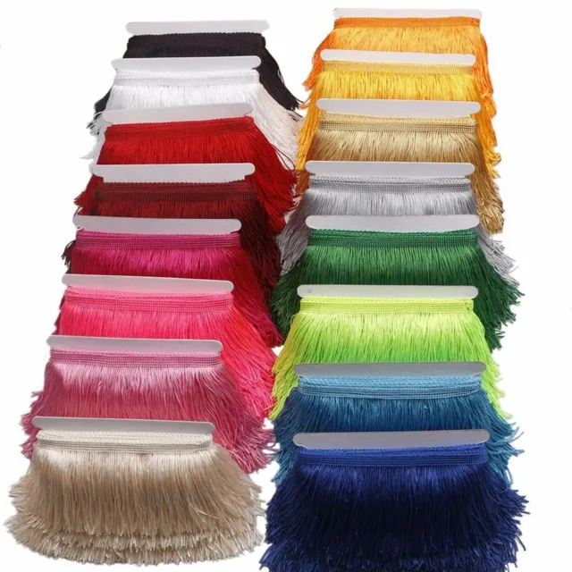 10 Yards Long Tassel Fringe Trim Lace Ribbon For Curtains Dresses Sewing Crafts