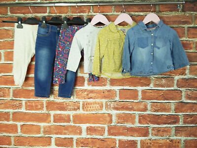 Bundle Le ragazze di età compresa tra 9-12 mesi successivo Zara ecc. Jeans Leggings Camicetta T-shirt 80CM