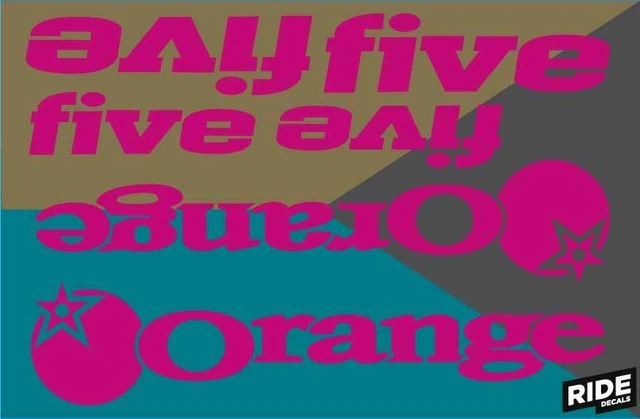 Orange Five Frame Decal Sticker Kit | PINK - Enduro, XC, Trail - Ride Decals