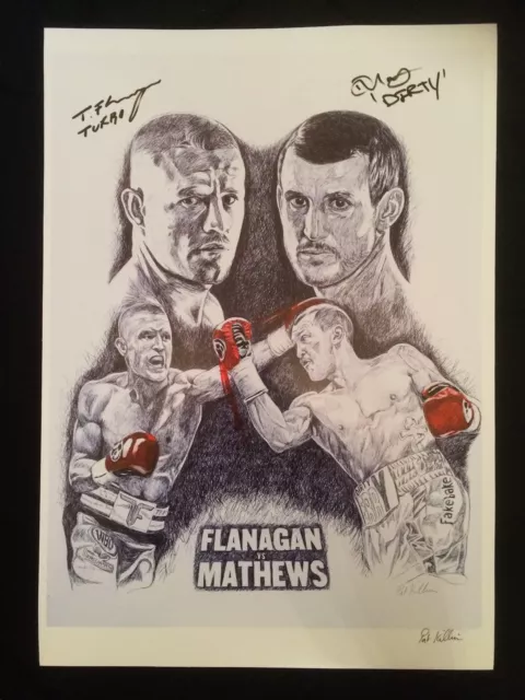 Boxing Signed By Terry Flanagan & Derry Matthews Art Print By Killian Art