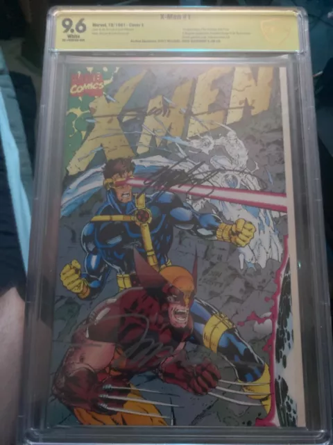 X-Men #1 1E CBCS 9.6 Triple Signed By Claremont, Jim Lee, Williams Marvel 1991