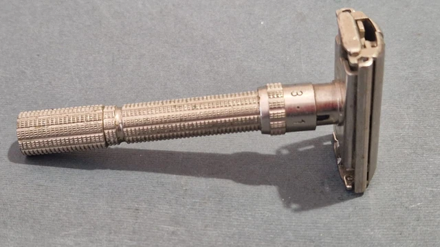 Details about Vintage 1963 Gillette Slim Adjustable 1-9 DE TTO Safety Razor Da