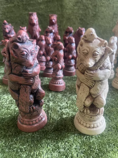 Quirky "Reynard The Fox" Large Animal Character Chess Set Pieces - Complete Set