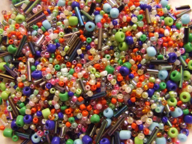 Mixed Colourful Seed beads bugles glass ceramic bead 10/0,11/0,6/0,2-4mm job lot