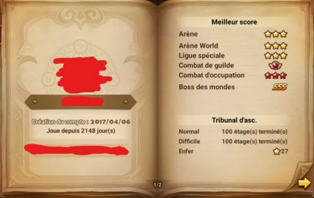 Compte Summoners War Europe Late Game LD Oberon/Gurkha/Laura/Talisman