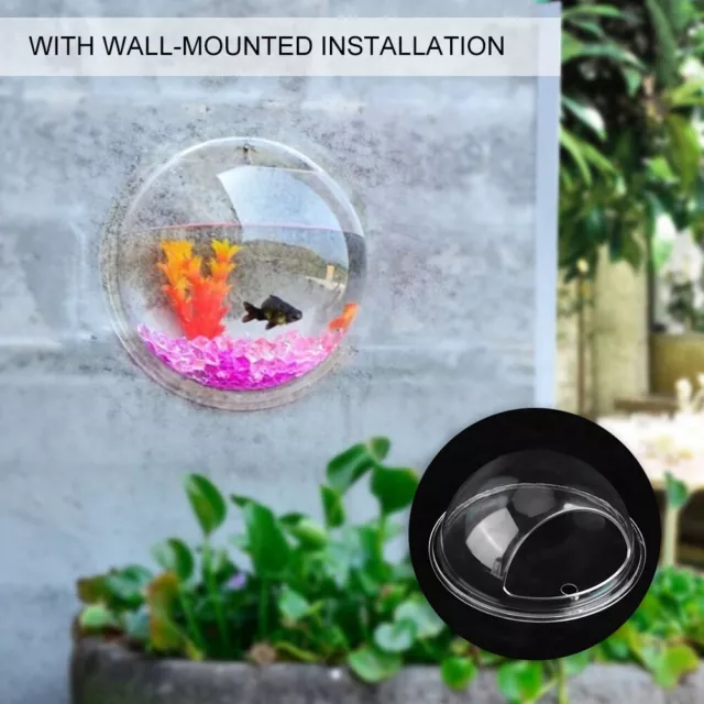 Acrylic Fish Bowl Fish Bowl Fish Tank Wall Mounted Mini Aquarium for Fish Tank