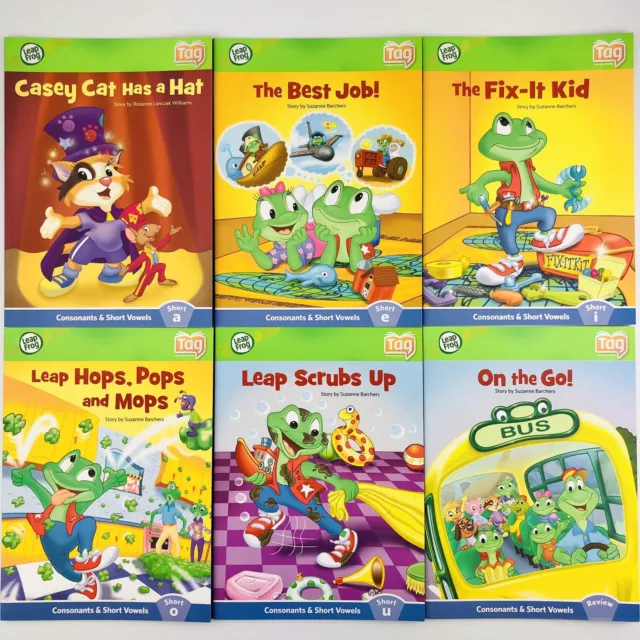 Leap Frog Tag Complete Set of 6 Consonants and Short Vowels Books