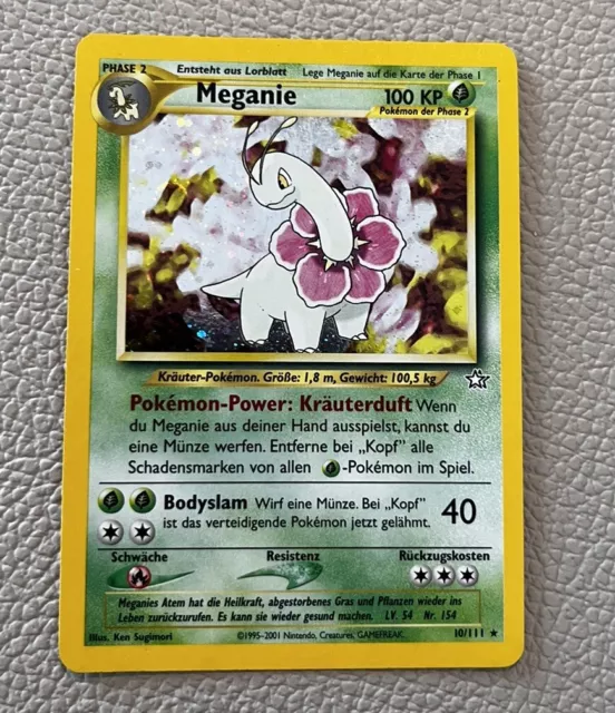 Carte Pokemon - Meganie / Meganium Holo - Neo Genesis - 10/111 - German - NM