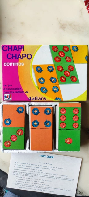 CEJI JEU DOMINOS CHAPI CHAPO Pop Design 70' Complet TF1 ORTF EUR 14,50 ...