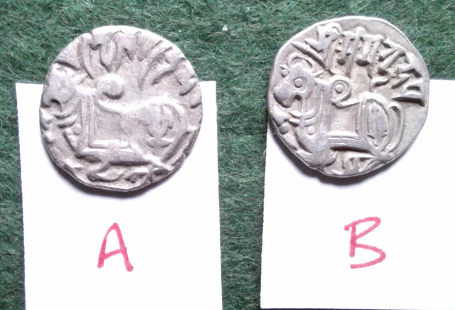 MEDIEVAL SHAHIS, Spalapati Deva & Samanta Deva, silver Bull and Horseman jitals