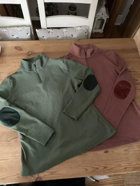 2 x HKM women’s 1/4 zip fleeces, Size L  (bundle)