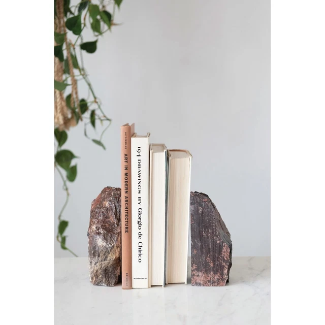 Creative Co-Op Soapstone Bookends