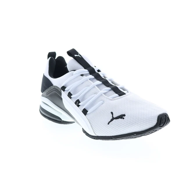 Puma Axelion Break 19497902 Mens White Canvas Athletic Running Shoes