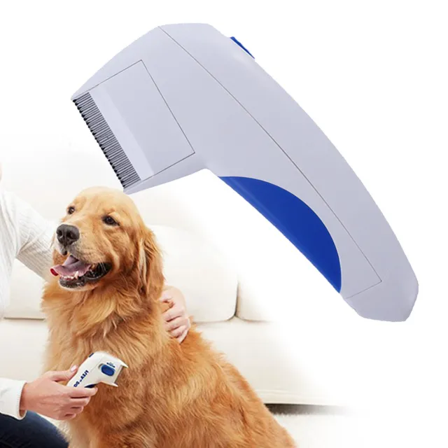 Pets Lice Remover Electric Flea Zapper Safe Cat Dog Cleaning Comb Hair Brush