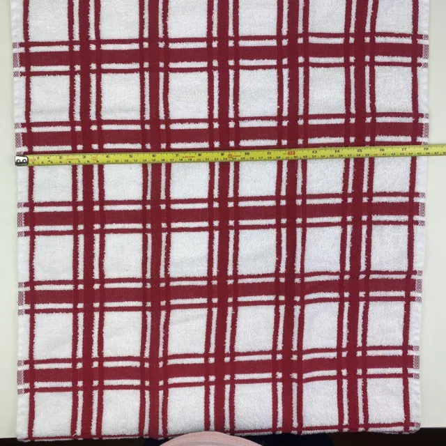 Williams Sonoma Oversized 18”x28” Cotton Kitchen/Dish Towel Red & White Plaid