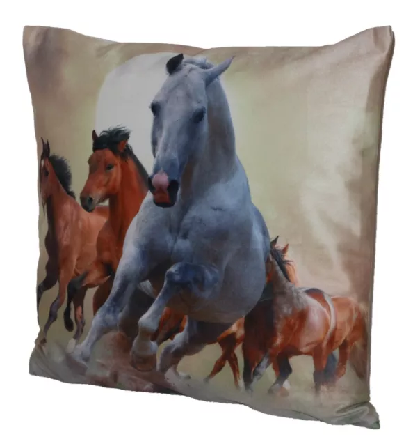 Federa cuscino 40x40 cm motivo animale cavalli n. 348- 47