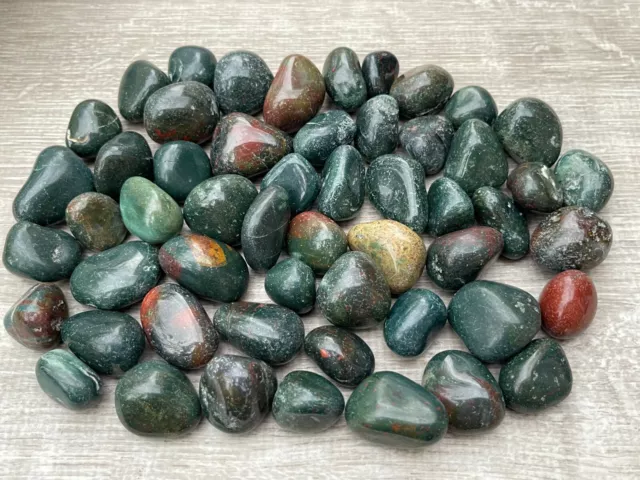 Bloodstone Tumbled Stones, 0.75-1 Inch Tumbled Bloodstone Stone, Wholesales Bulk