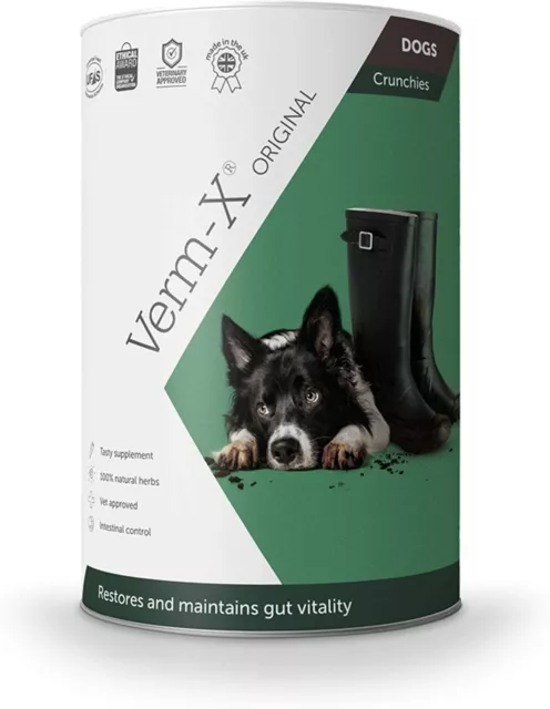 Verm-X Originale Tutti Naturale Erboristico Cane Snack Integratore Sostegno