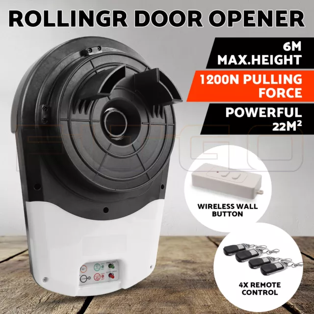 Automatic Roller Door Opener Motor Roller Garage 22m² Rolling Powerful 1200N AU