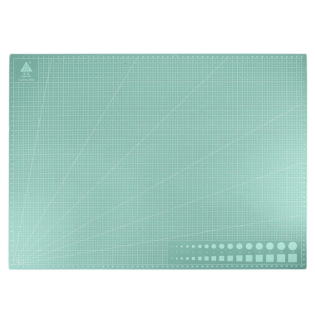 Alfombras de corte de 23,6"" x 17,7"" 2 piezas alfombra de tela giratoria para coser, verde como nuevo