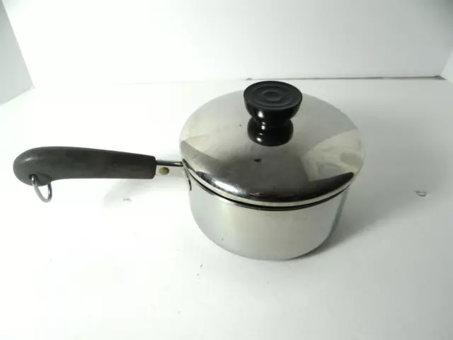 Revere Ware 1 Quart Sauce Pan Tri Ply Disc Bottom Made Korea 89 A Sits Flat