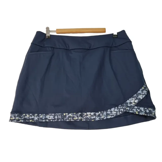 ADIDAS Golf Tennis Womens Skort Size L Navy Primegreen Skirt As New Condition
