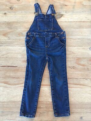 OshKosh Vestbak Blue Bib Jeans Overalls Girls Size 5
