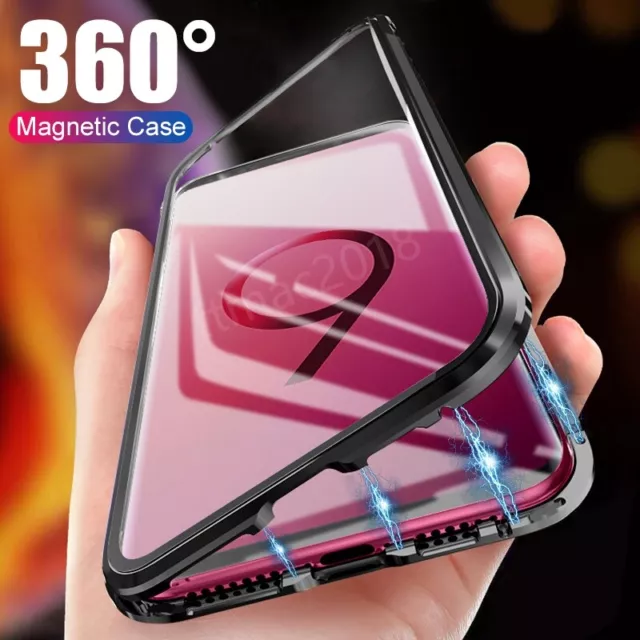 360 Magnet Glas SchutzHülle für Samsung Galaxy S23 S24 S22 Plus Ultra S20FE Case