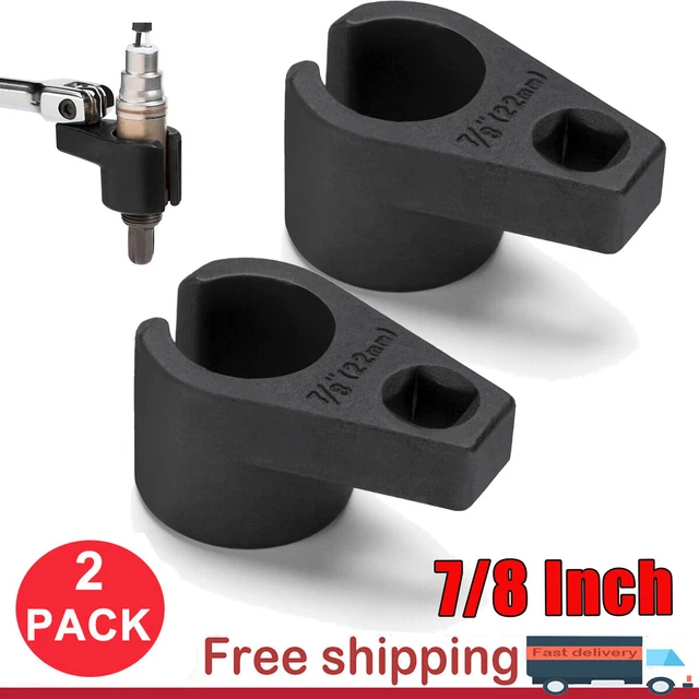 2pcs 7/8-Inch 3/8" 22mm Offset Oxygen O2 Sensor Socket Wrench Removal Tool Drive