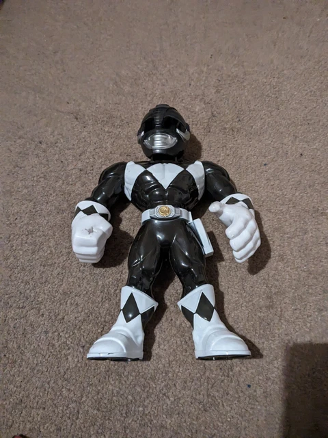 Hasbro Playskool Power Rangers Mega Mighties – Black Ranger, Figura 25 Cm Articolata