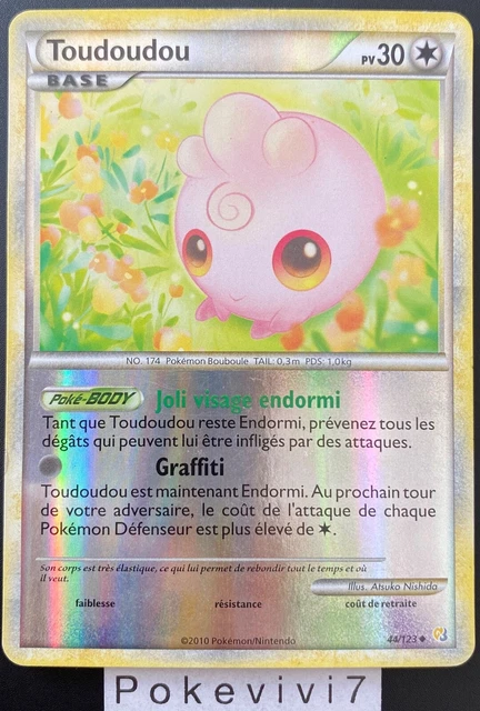 Carte Pokemon TOUDOUDOU 44/123 REVERSE HGSS HEARTGOLD SOULSILVER FR OCCASION