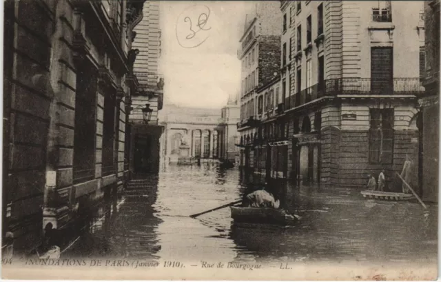 CPA AK Floodation 1900 PARIS Rue de Bourgogne FRANCE (990787)