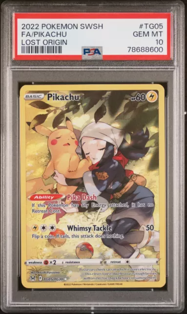 PSA 10 Pikachu Full Art TG05/TG30 - 2022 Lost Origin Pokémon