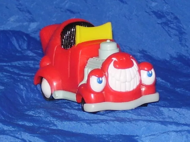Wendy's Kids Meal Toy Car Toons Hot Rod Pull Back Car 1996 Tested & Working