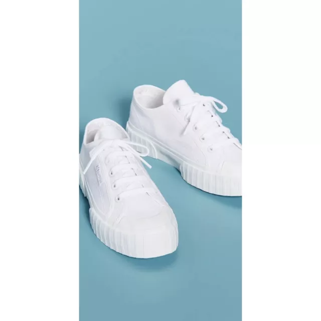 Superga 2630 COTU in Tonal White Canvas Lace-Up Sneakers 7.5 Womens Kicks