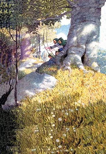 Ambush from Robin Hood by N.C. Wyeth - Art Print