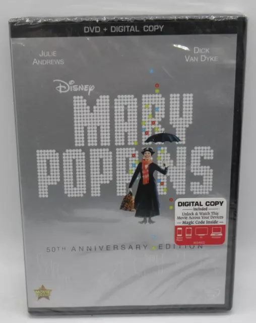 Disney: Mary Poppins - 50Th Anniversary Edition Dvd + Digital Movie, Julie A.