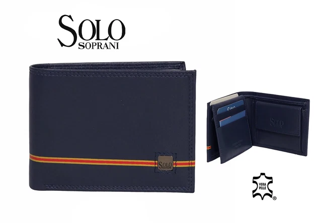 Portafoglio in vera pelle, blu | Intrend