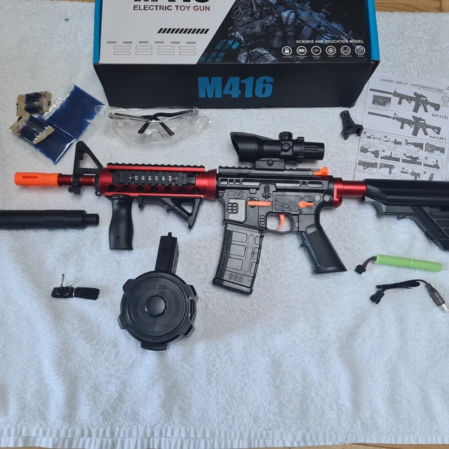 M416 ELECTRIC TOY Gun Gel Ball Blaster Automatic - UK Seller - Ammo ...