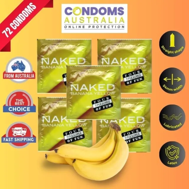 Four Seasons Naked Banana Flavoured Bulk (72 Condoms)