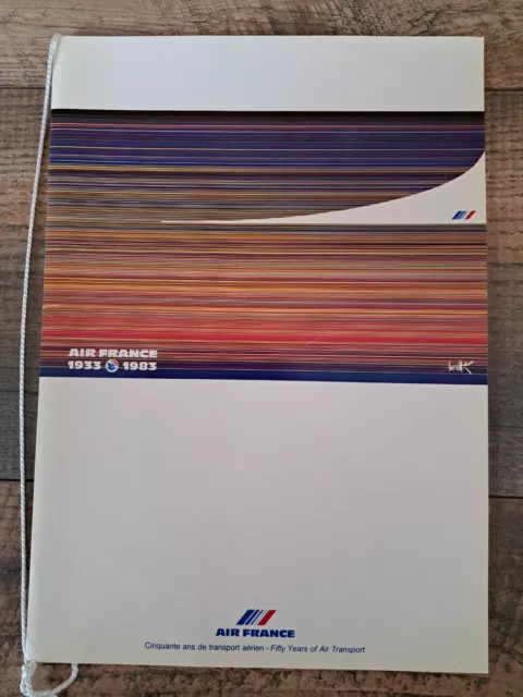 TRES RARE menu concorde air france PARIS ABIDJAN vol unique du 14 octobre 1983