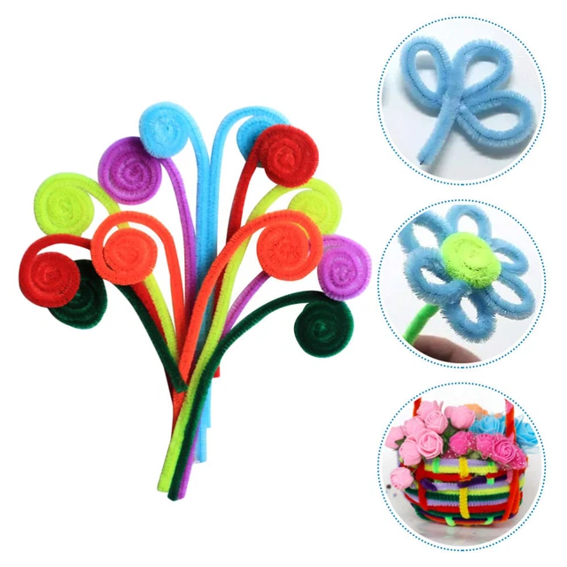 200 Pcs Dicker Pfeifenreiniger Farbspitzen Kinderhandwerk Weihnachtsbaum