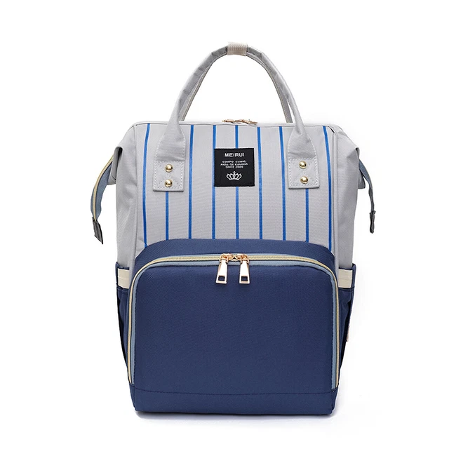 Mom Mummy Baby Diaper Bag Backpack Travel Maternity Changing Pad Waterproof Blue 2