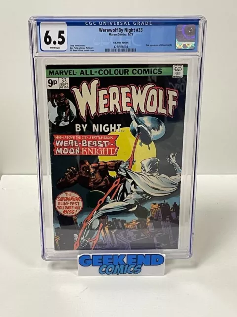 Werewolf By Night #33 CGC 6.5 2nd App Moon Knight  1975