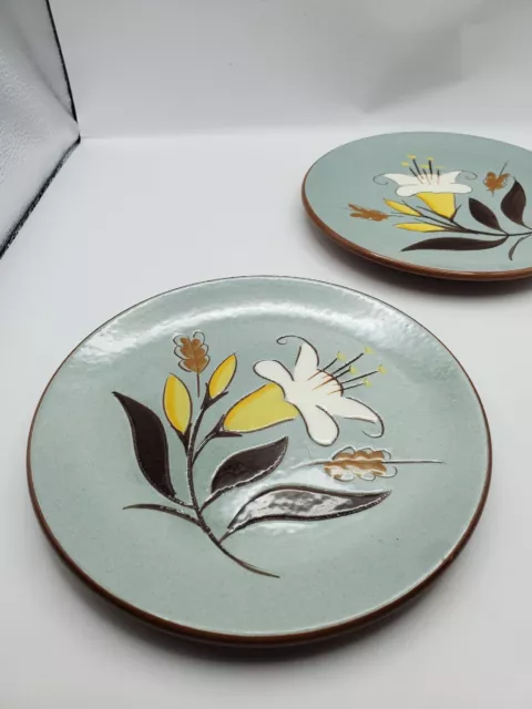 2 Stangl Pottery Golden Harvest Small Plates 6.25" Vintage 50s Read Condition