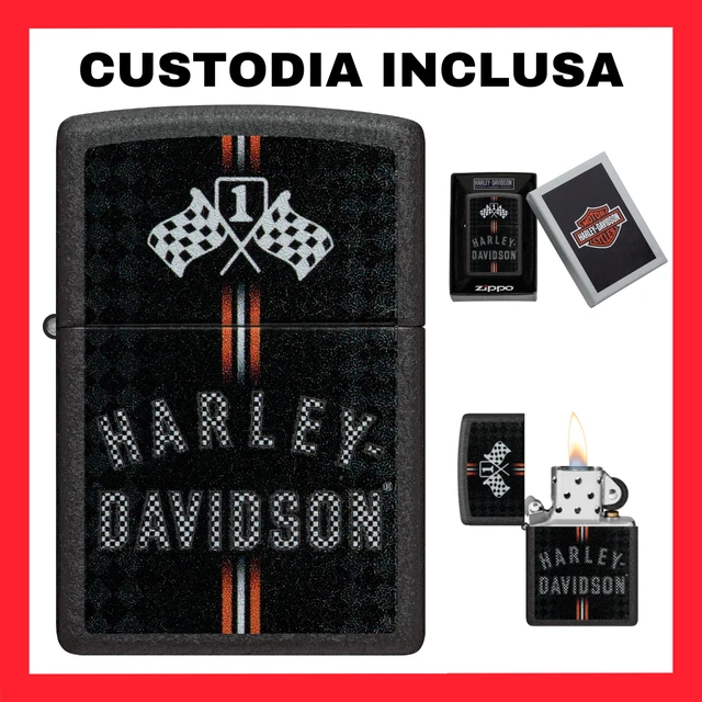 Accendino Zippo Harley-Davidson - Antivento, Ricaricabile, Cromo Lucido - Made In USA, Garanzia A Vita - Foto 12