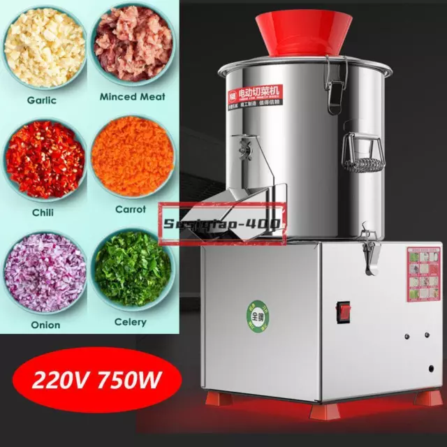 220V 750W Electric Vegetable Chopper Cutting Machine Food Processor Commercial